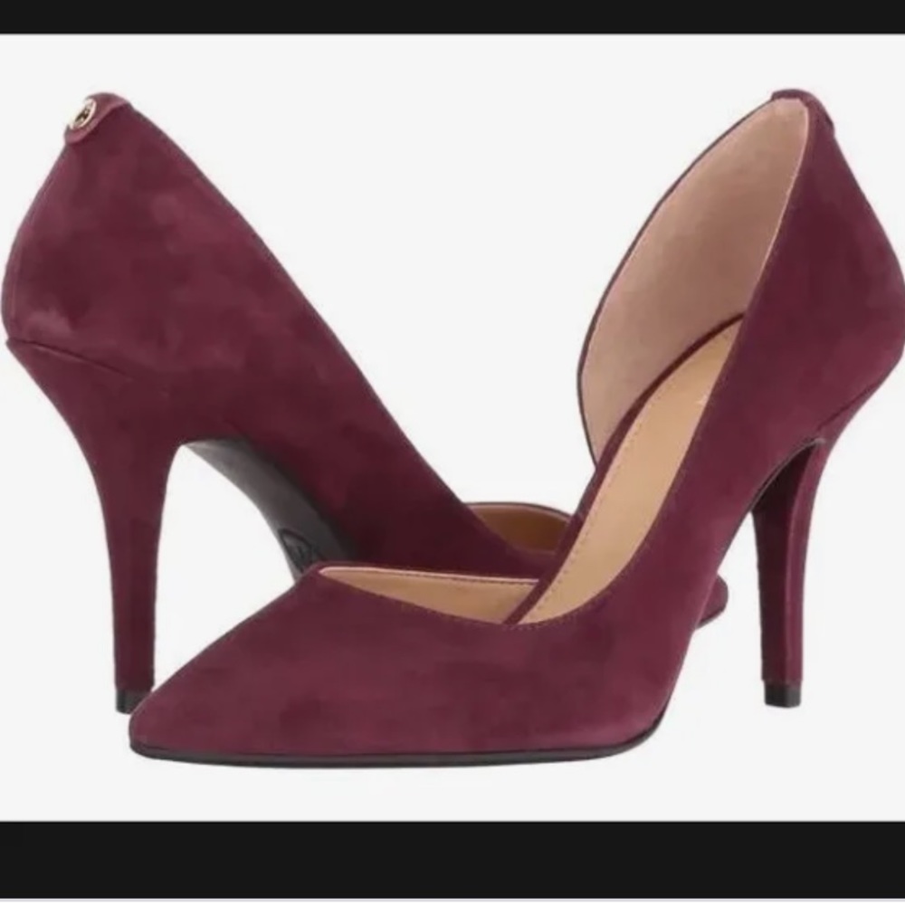 Michael Kors Nathalie High D'orsay Pumps Stiletto Plum Size 6.5